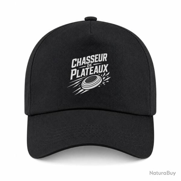 Casquette Ball Trap - Chasseur de plateaux - �cusson tireur - Noir