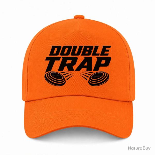 Casquette Ball Trap - Double Trap - Deux plateaux - Orange