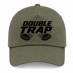 Casquette Ball Trap - Double Trap - Deux plateaux - Kaki / Noir