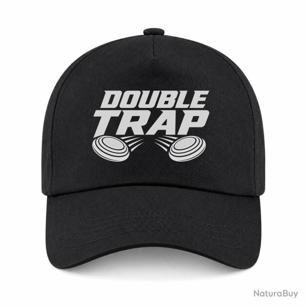 Casquette Ball Trap - Double Trap - Deux plateaux - Noir