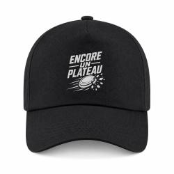 Casquette Ball Trap - Encore un plateau - Slogan passion - Noir