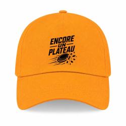 Casquette Ball Trap - Encore un plateau - Slogan passion - Jaune
