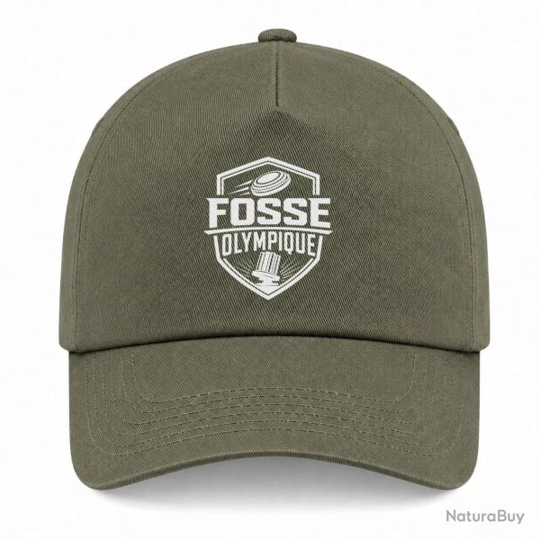Casquette Ball Trap - Fosse olympique - Tir de comp�tition - Kaki / Blanc