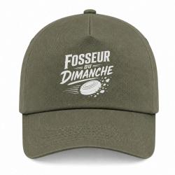 Casquette Ball Trap - Fosseur du dimanche - Tireur loisir - Kaki / Blanc
