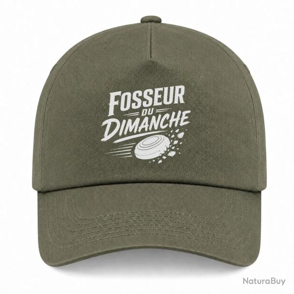 Casquette Ball Trap - Fosseur du dimanche - Tireur loisir - Kaki / Blanc