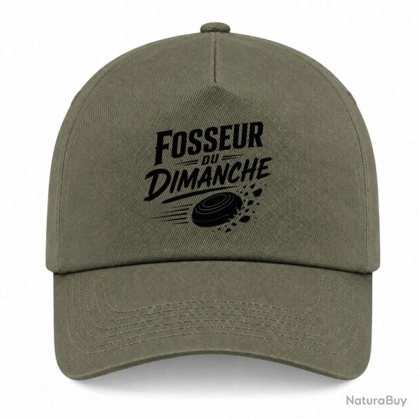 Casquette Ball Trap - Fosseur du dimanche - Tireur loisir - Kaki / Noir