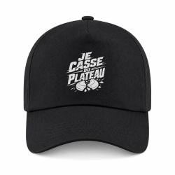 Casquette Ball Trap - Je casse du plateau - Slogan tireur - Noir