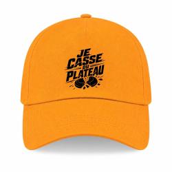 Casquette Ball Trap - Je casse du plateau - Slogan tireur - Jaune