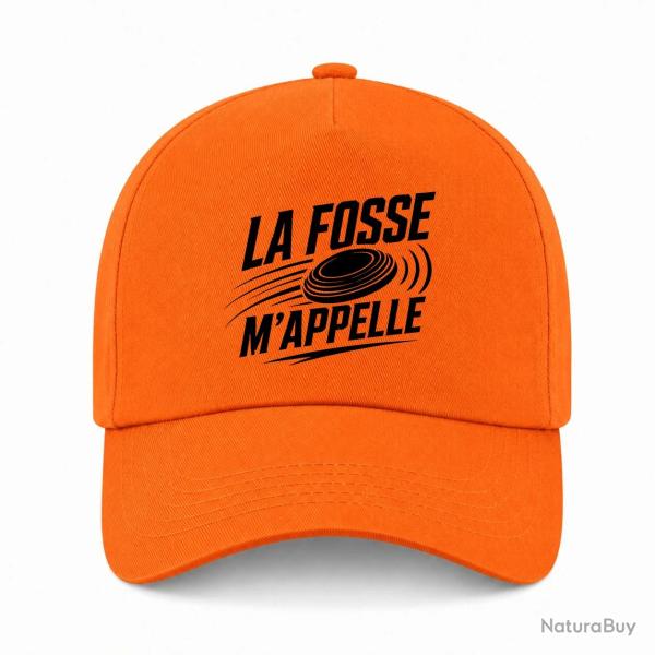Casquette Ball Trap - La fosse m'appelle - Passion - Orange