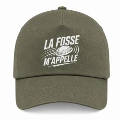 Casquette Ball Trap - La fosse m'appelle - Passion - Kaki / Blanc