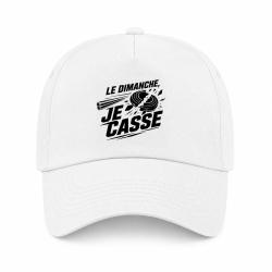 Casquette Ball Trap - Le dimanche je casse - Stand de tir - Blanc