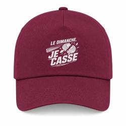 Casquette Ball Trap - Le dimanche je casse - Stand de tir - Bordeaux