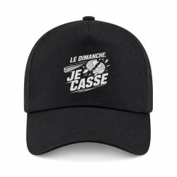 Casquette Ball Trap - Le dimanche je casse - Stand de tir - Noir