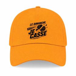 Casquette Ball Trap - Le dimanche je casse - Stand de tir - Jaune