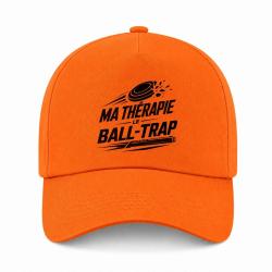 Casquette Ball Trap - Ma th&eacute;rapie, le Ball Trap - Humour - Orange