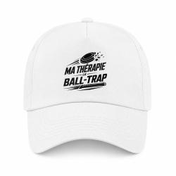 Casquette Ball Trap - Ma th&eacute;rapie, le Ball Trap - Humour - Blanc