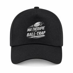 Casquette Ball Trap - Ma th&eacute;rapie, le Ball Trap - Humour - Noir