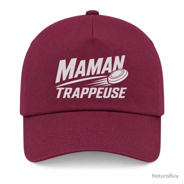 Casquette Ball Trap - Maman trappeuse - Cadeau personnalis� - Bordeaux