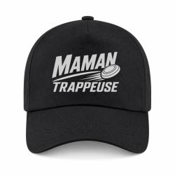 Casquette Ball Trap - Maman trappeuse - Cadeau personnalis&eacute; - Noir