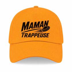 Casquette Ball Trap - Maman trappeuse - Cadeau personnalis&eacute; - Jaune