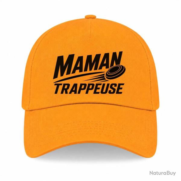 Casquette Ball Trap - Maman trappeuse - Cadeau personnalis� - Jaune