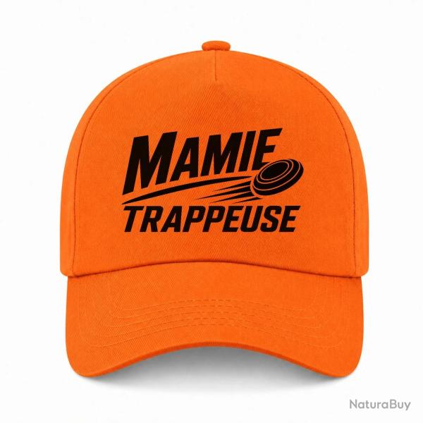Casquette Ball Trap - Mamie trappeuse - Cadeau passion - Orange
