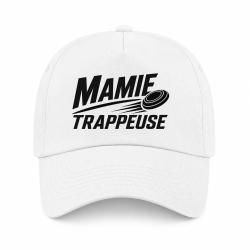 Casquette Ball Trap - Mamie trappeuse - Cadeau passion - Blanc