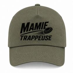Casquette Ball Trap - Mamie trappeuse - Cadeau passion - Kaki / Noir