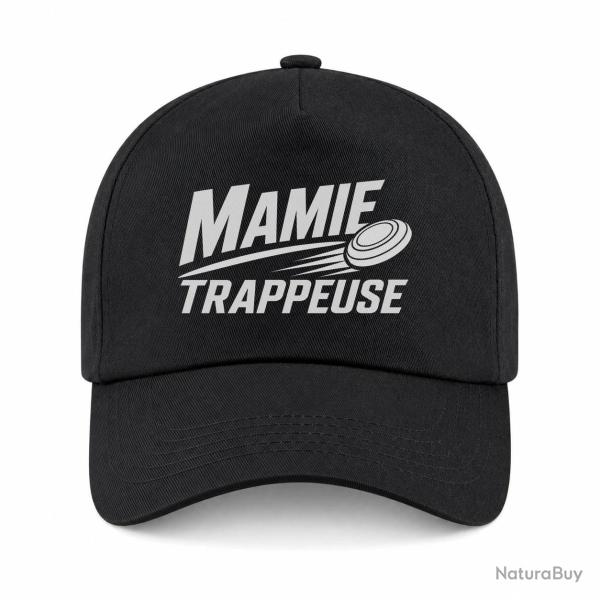 Casquette Ball Trap - Mamie trappeuse - Cadeau passion - Noir