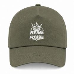 Casquette Ball Trap - Reine de la fosse - Tireuse sportive - Kaki / Blanc