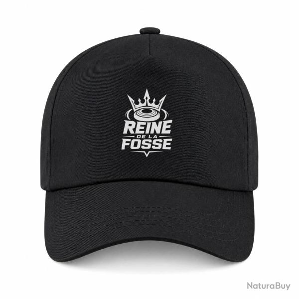 Casquette Ball Trap - Reine de la fosse - Tireuse sportive - Noir