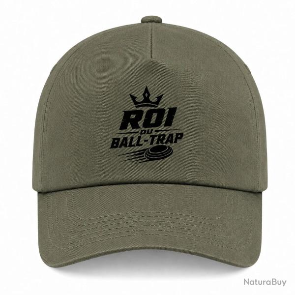 Casquette Ball Trap - Roi du Ball Trap - Couronne - Kaki / Noir