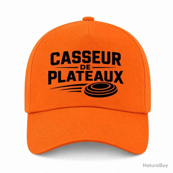Casquette Ball Trap - Casseur de plateaux - Trajectoire - Orange