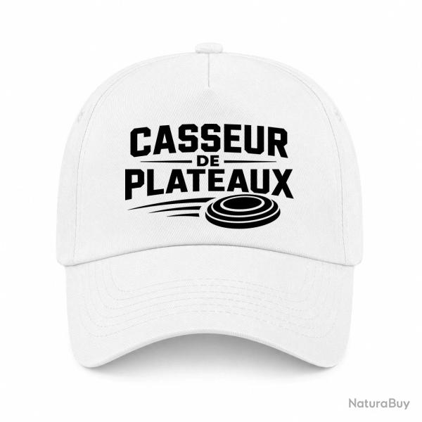 Casquette Ball Trap - Casseur de plateaux - Trajectoire - Blanc