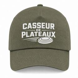 Casquette Ball Trap - Casseur de plateaux - Trajectoire - Kaki / Blanc
