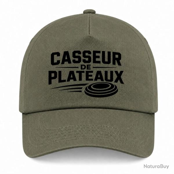 Casquette Ball Trap - Casseur de plateaux - Trajectoire - Kaki / Noir