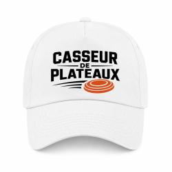 Casquette Ball Trap - Casseur de plateaux - Trajectoire - Blanc / Orange