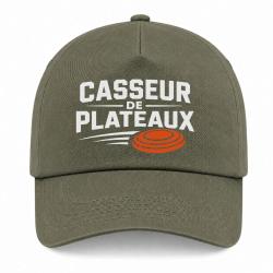 Casquette Ball Trap - Casseur de plateaux - Trajectoire - Kaki / Blanc et orange