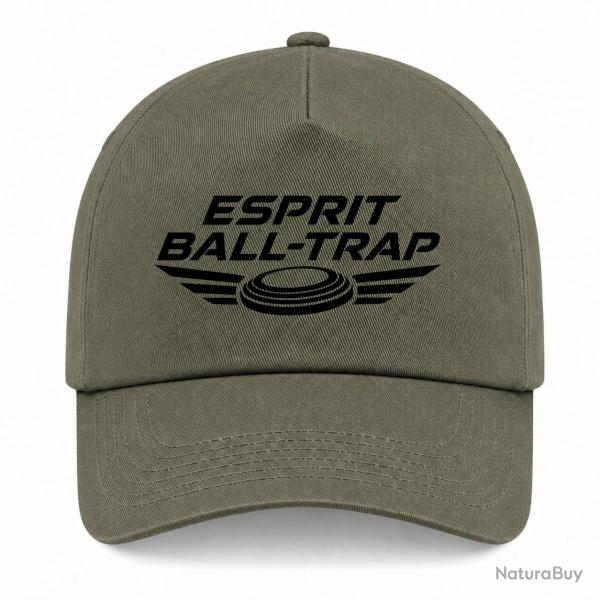 Casquette Ball Trap - Esprit comp�tition - Ailes de vitesse - Kaki / Noir