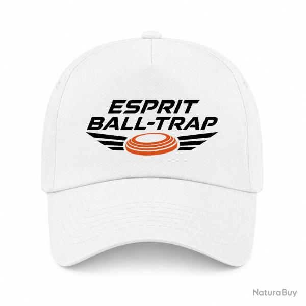 Casquette Ball Trap - Esprit comp�tition - Ailes de vitesse - Blanc / Orange