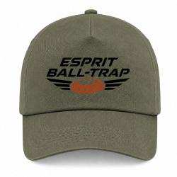 Casquette Ball Trap - Esprit comp&eacute;tition - Ailes de vitesse - Kaki / Noir et orange