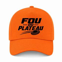 Casquette Ball Trap - Fou du plateau - Typographie - Orange
