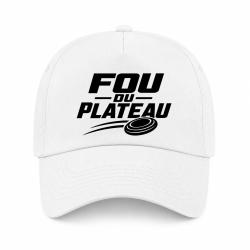 Casquette Ball Trap - Fou du plateau - Typographie - Blanc