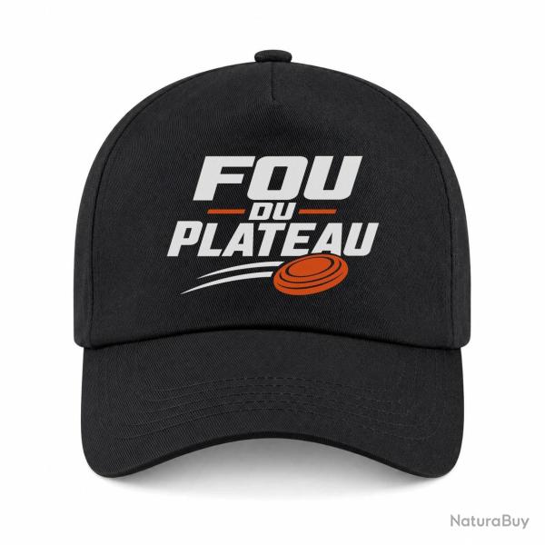 Casquette Ball Trap - Fou du plateau - Typographie - Noir / Orange