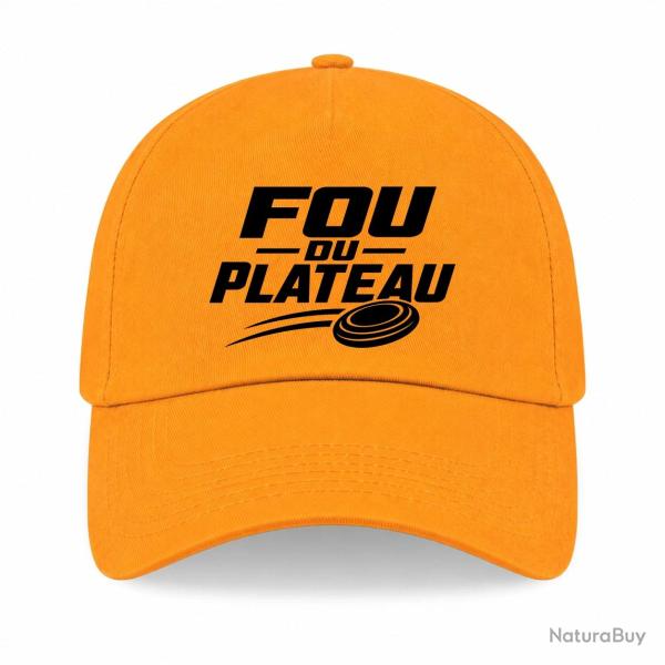 Casquette Ball Trap - Fou du plateau - Typographie - Jaune