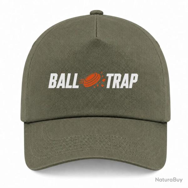 Casquette Ball Trap - Impact central - Kaki / Blanc et orange