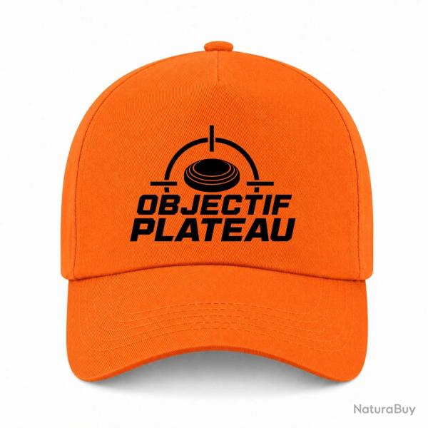 Casquette Ball Trap - Objectif plateau - Dans le viseur - Orange