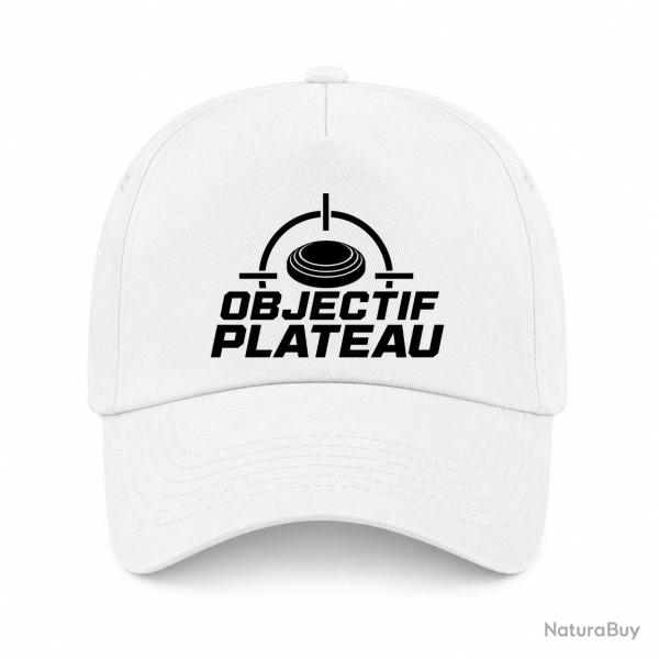 Casquette Ball Trap - Objectif plateau - Dans le viseur - Blanc
