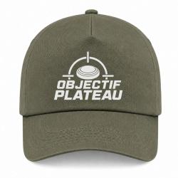 Casquette Ball Trap - Objectif plateau - Dans le viseur - Kaki / Blanc