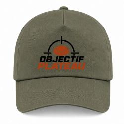Casquette Ball Trap - Objectif plateau - Dans le viseur - Kaki / Noir et orange